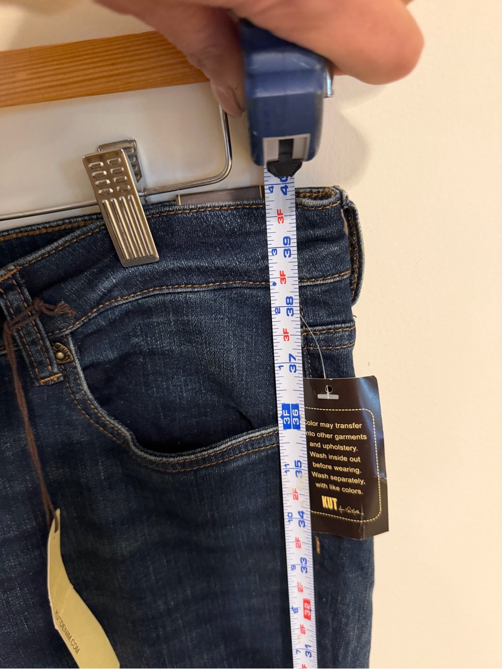 NWT KUT from the Kloth Katy High Rise Ankle Straight Jeans Sz 14 Dark Wash - Picture 5 of 7